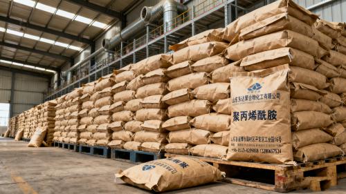 工廠裝車高含量PAM絮凝劑現場